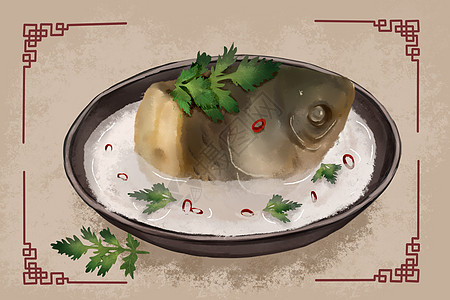 鱼头汤冬季美食图片