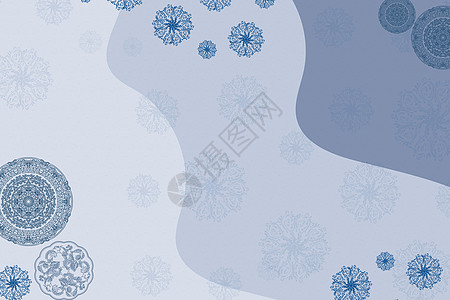 雪压枝头印花背景设计图片