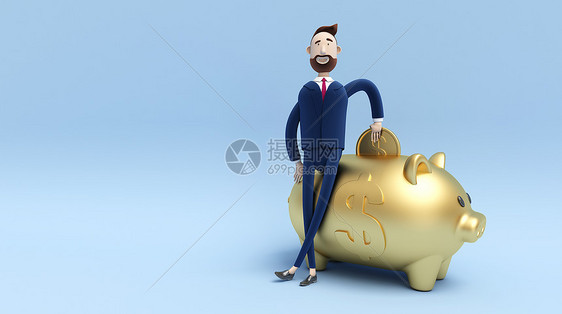 金融主题3D插画图片