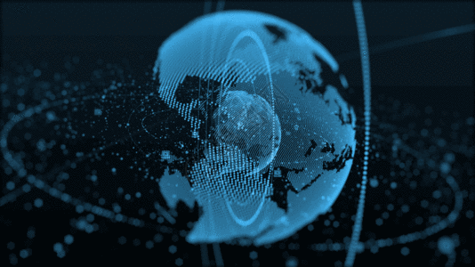 地球黑色科技感粒子数据峰会球体背景GIF高清图片