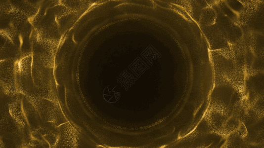 震撼金色唯美粒子光圈GIF图片