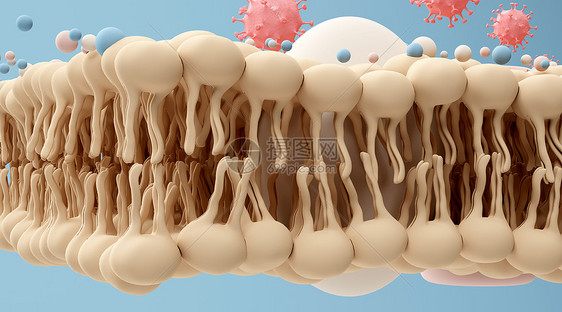 3D脂肪蛋白质场景图片