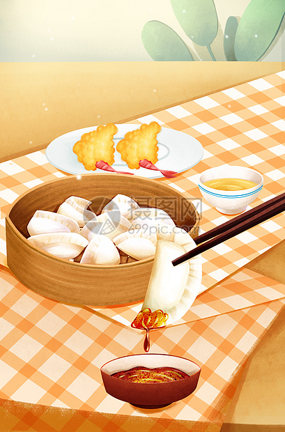 冬天美食饺子图片