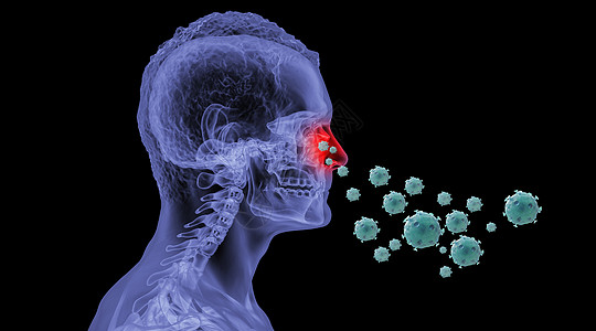 人体鼻炎场景高清图片