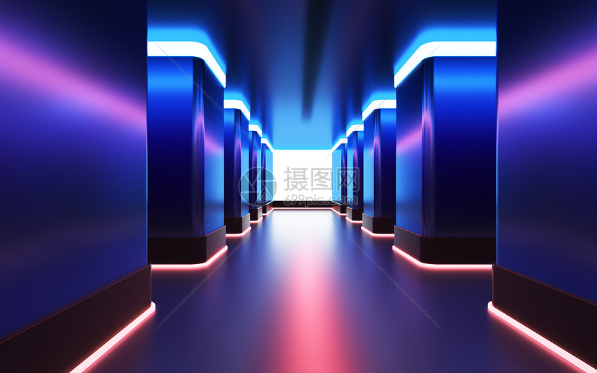 3d科技空间背景图片素材 正版创意图片 摄图网