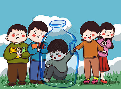 小清新唯美关爱抑郁自闭症插画插画图片下载-正版图片401867210-摄图网