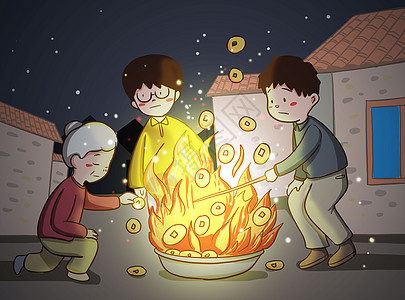 烧纸图片