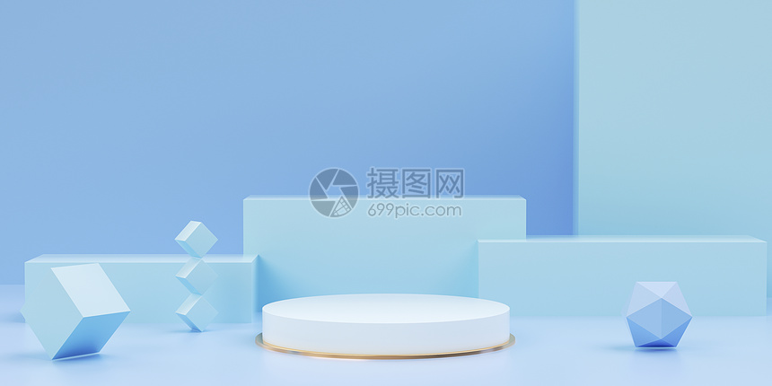 C4D通用促销展台图片