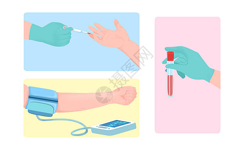 医疗抽血量血压血检示图图片