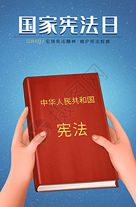宣传画册封面国家宪法日插画插画
