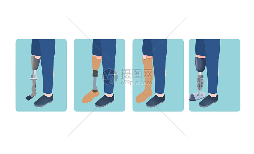 医疗器械腿部各种假肢组合