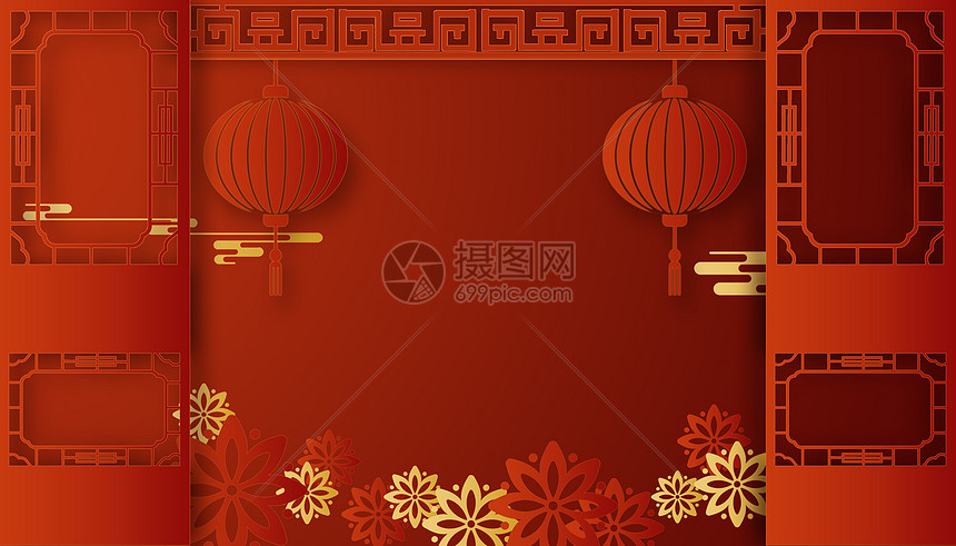 喜庆中式背景图片