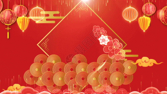 春节中国风背景GIF图片