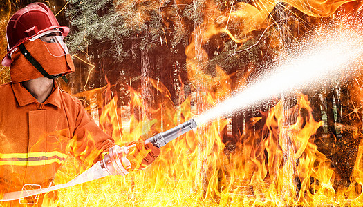 消防员灭火消防类公益宣传高清图片