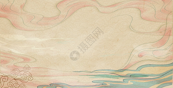 中式菜单国风祥云背景设计图片