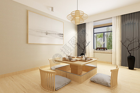 新中式日式家居模型设计高清图片