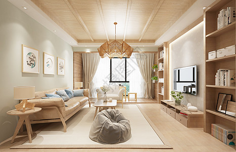 新中式日式家居模型设计高清图片