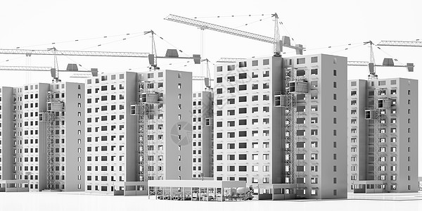 建筑施工模型图片
