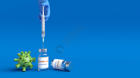 新冠病毒疫苗接种背景图片