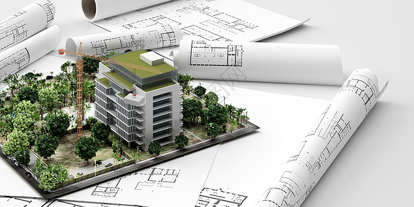 工程式建筑施工模型设计图片