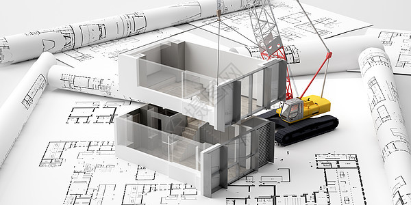 建筑施工模型图片