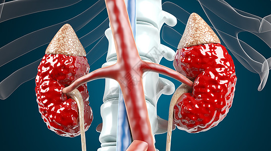 人体肾脏肾病肾衰竭3D场景设计图片