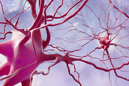 脑神经疾病三维神经细胞背景设计图片