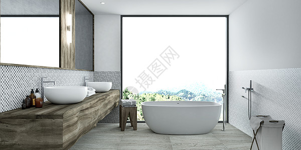 3D卫浴场景背景图片