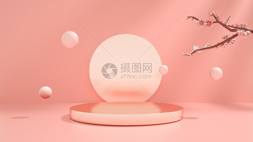 简约3D电商展台图片