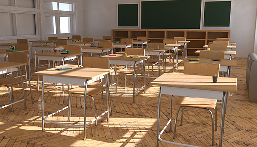 卡通教室场景图片