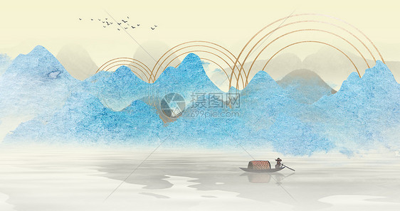 抽象山水海报图片
