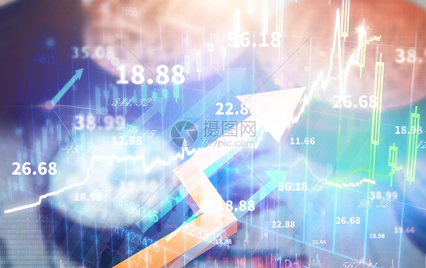 蓝色股市背景图片素材-正版创意图片500770312-摄图网