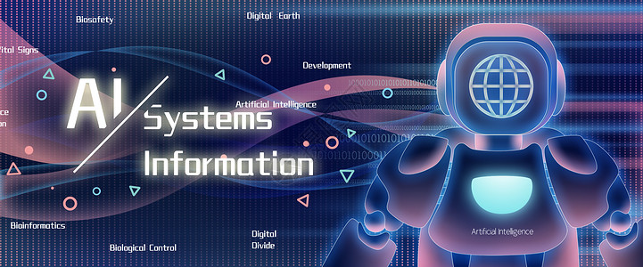 banner科技背景人工智能AI机器人未来医疗运营插画插画