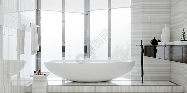 3D现代卫浴空间图片