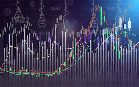 片头曲线走势股市k线图设计图片