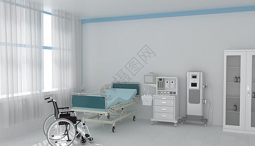 监护仪C4D病房场景设计图片