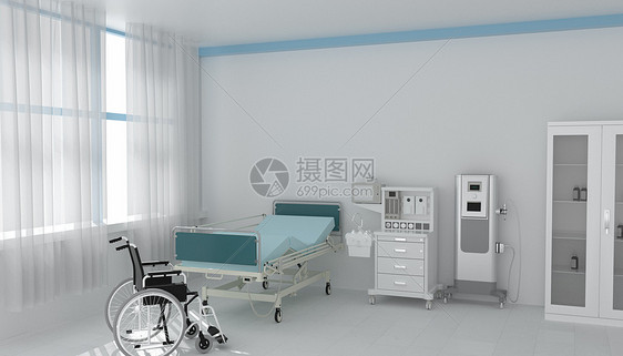 C4D病房场景图片