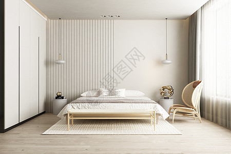 3D极简卧室空间设计高清图片