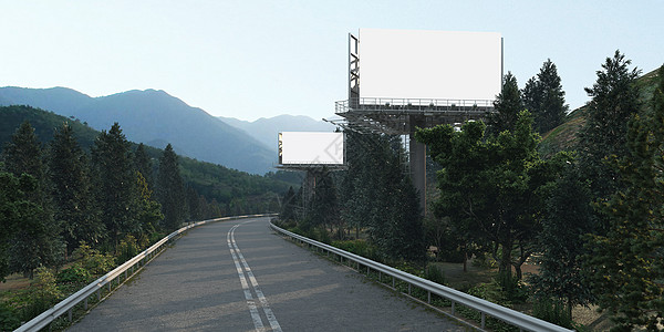 户外公路广告牌图片素材