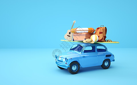 行李旅行清凉夏天出游设计图片