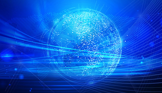 全球互联蓝色科技感商务背景高清图片