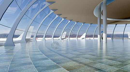 机场大厅建筑空间设计图片