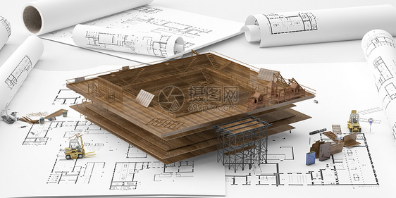 房地产建筑施工模型图片