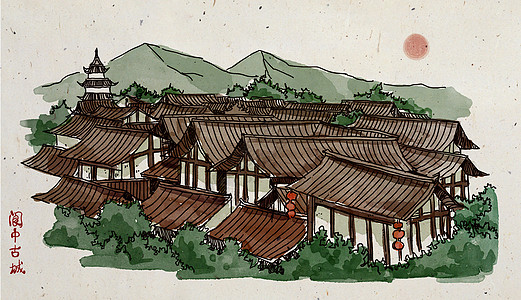 一顿饭高清图片手绘风格速写黑白啤酒桶高清图片国内旅游景点云南速写