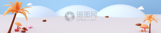 小清新3d背景banner图片