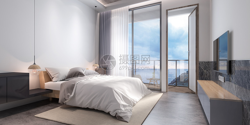 Mid-range sea view accommodation, clean and tidy