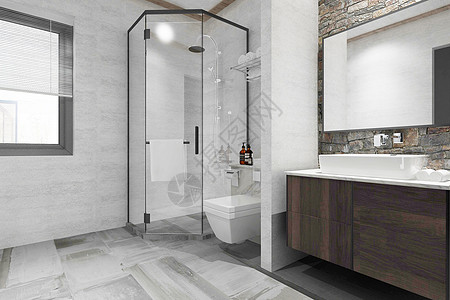 浴室淋浴北欧卫浴空间设计设计图片