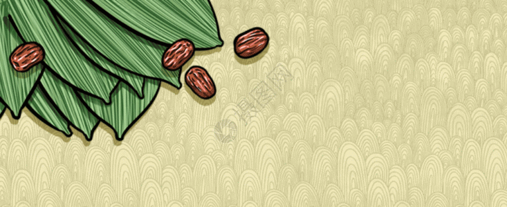 端午国潮包粽子插画GIF图片