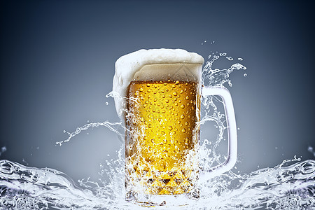 冰霜啤酒背景图片