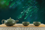古典茶文化背景图片